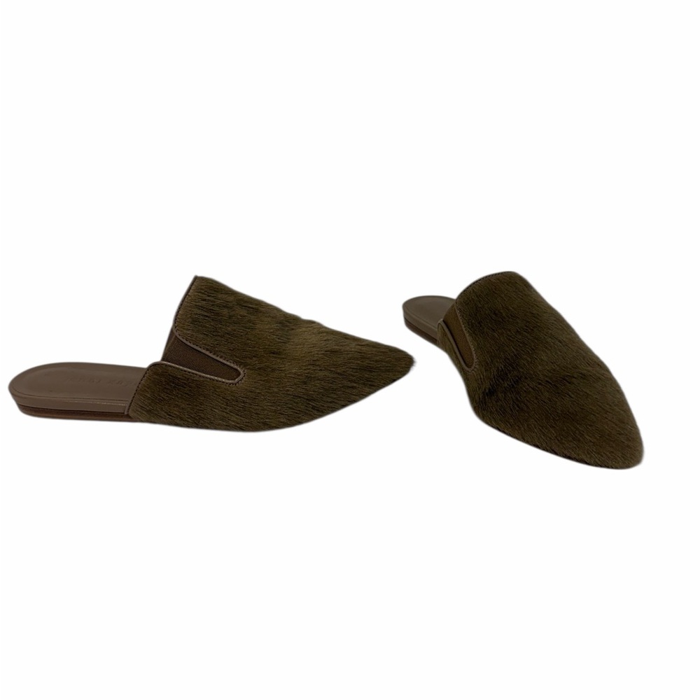Jenni Kayne Pony Hair Mules Brown Leather IT 37 (US 6.5–7)